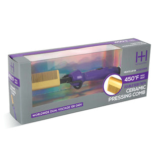 ANNIE Hot & Hotter Ceramic Electrical Pressing Comb (Double Teeth)